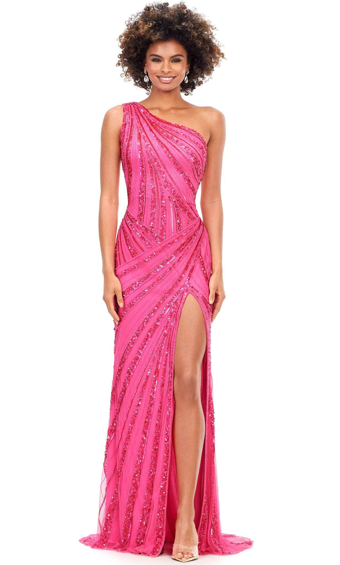 Ashley Lauren 11244 - Asymmetric Gown