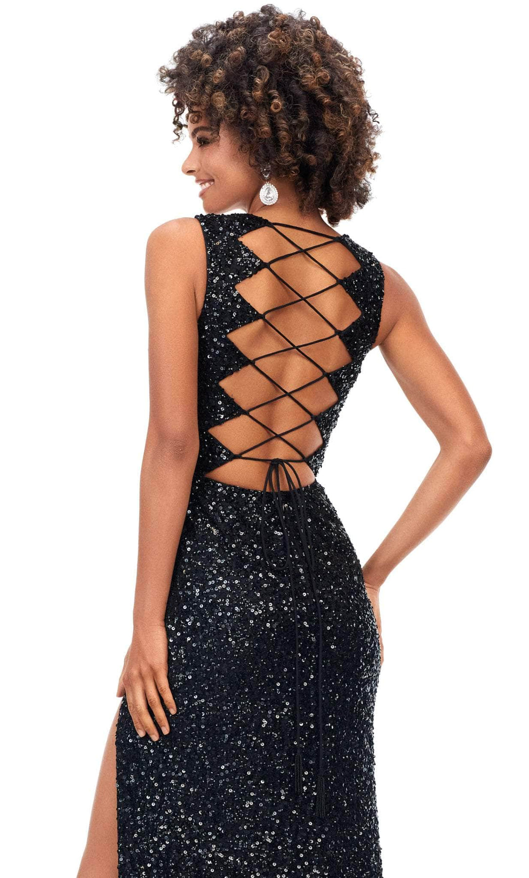 Ashley Lauren 11373 - V-Neck Dress