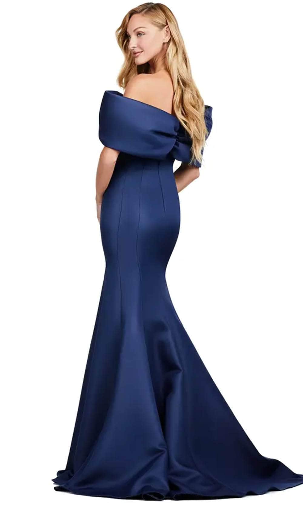 Ashley Lauren 11413 - Bow Accent Satin Mermaid Gown Evening Dresses