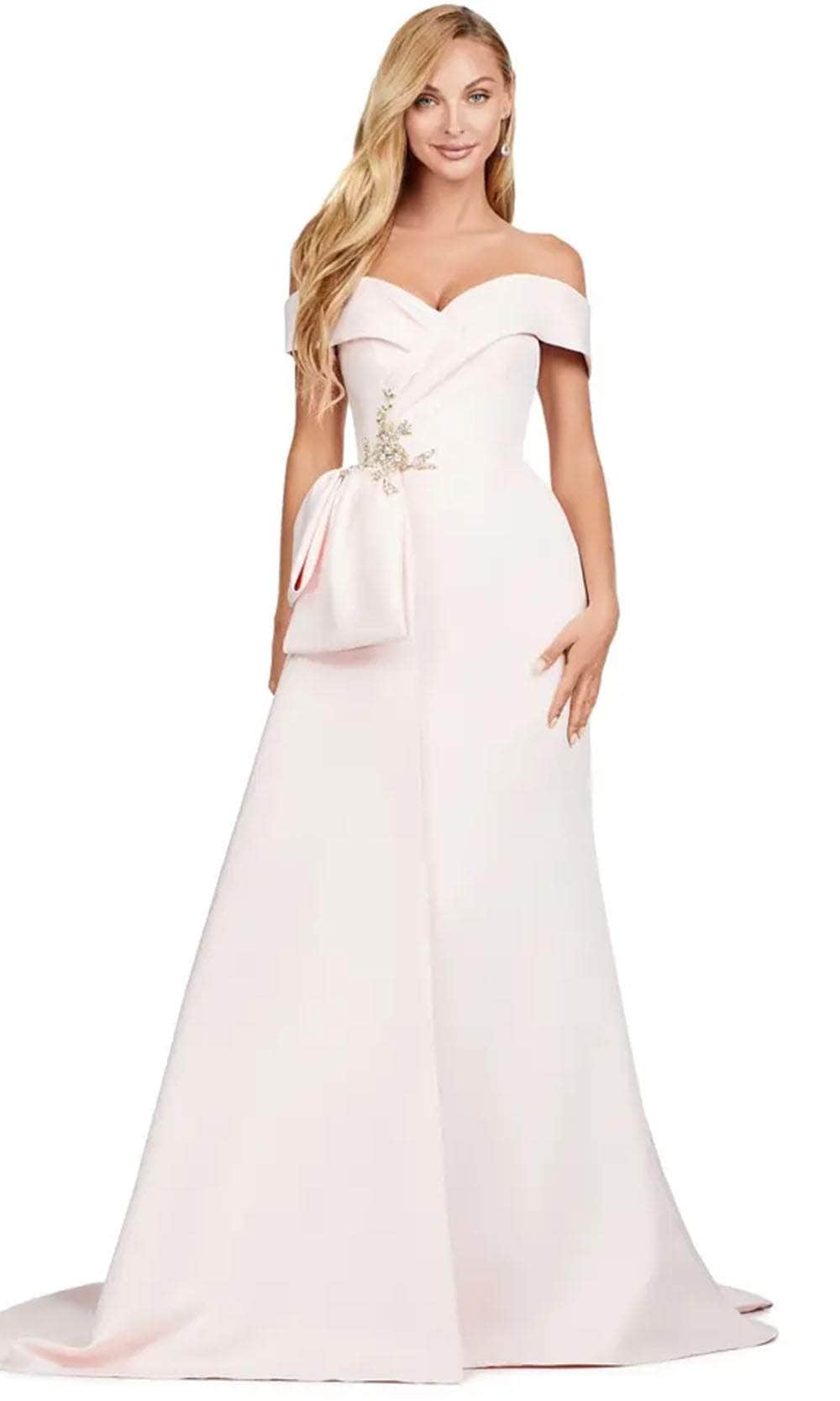 Ashley Lauren 11425 - Off-Shoulder Mermaid Satin Gown Evening Dresses