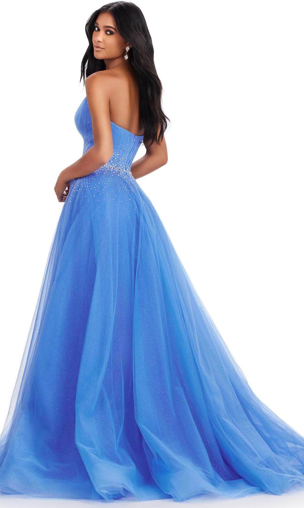 Ashley Lauren 11597 - Strapless Glitter Tulle Prom Gown Prom Dresses