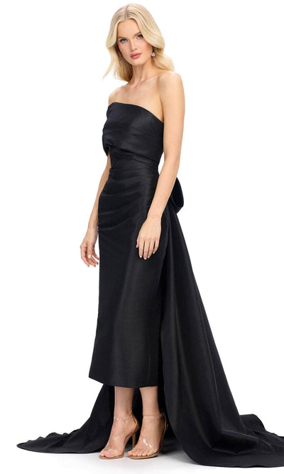 Ashley Lauren 11727 - Bow Draped Sheath Evening Gown Prom Dresses