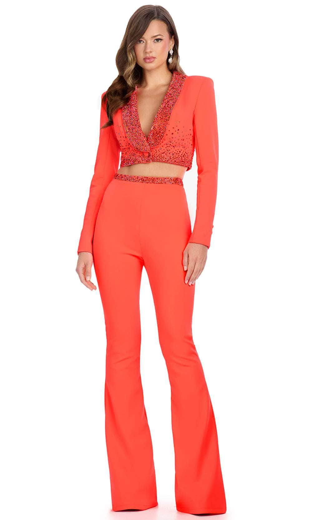 Ashley Lauren 11761 - Two-Piece Scuba Deep V-Neckline Jumpsuit Special Occasion Dress