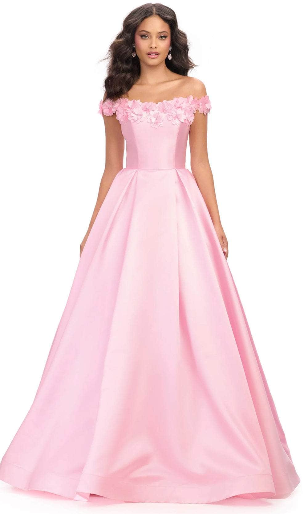 Ashley Lauren 11771 - Off Shoulder Pleated Skirt Evening Gown Ball Gowns