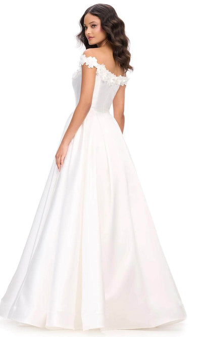 Ashley Lauren 11771 - Off Shoulder Pleated Skirt Evening Gown Ball Gowns
