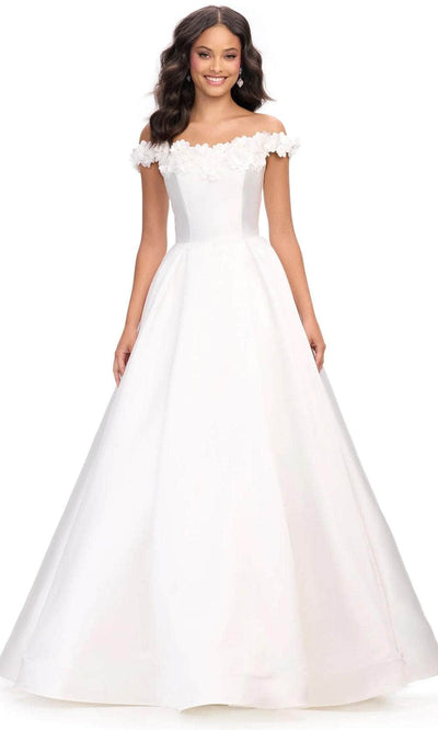 Ashley Lauren 11771 - Off Shoulder Pleated Skirt Evening Gown Ball Gowns