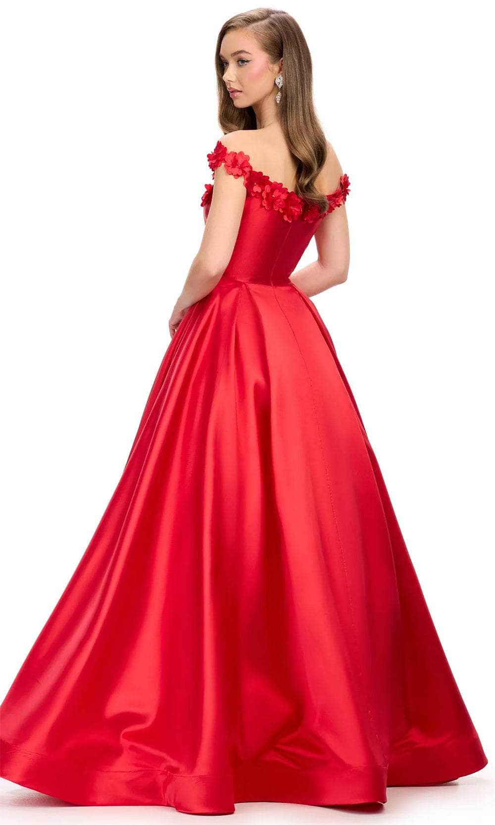 Ashley Lauren 11771 - Off Shoulder Pleated Skirt Evening Gown Ball Gowns