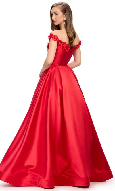 Ashley Lauren 11771 - Off Shoulder Pleated Skirt Evening Gown Ball Gowns