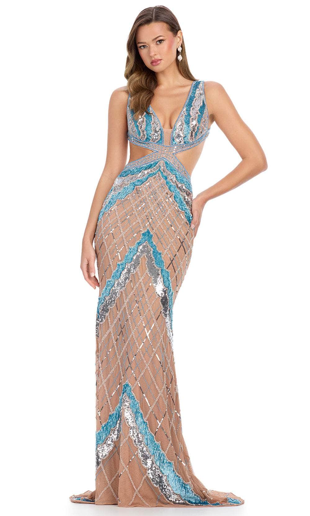 Ashley Lauren 11810 - Long Organza Sheath Dress - Wide Straps, Sleeveless, Sequin, Beaded, Side Cutouts, Open Lace-Up Back, Sweep Train 4 / Red/Coral Ashley Lauren 11810 - Long Organza Sheath Dress - Wide Straps, Sleeveless, Sequin, Beaded, Side Cutouts, Open Lace-Up Back, Sweep Train 4 / Red/Coral