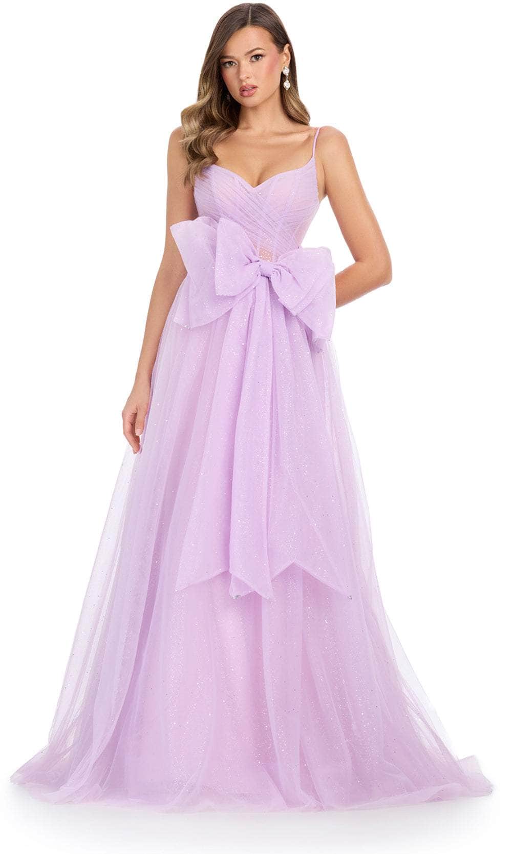 Ashley Lauren 11841 - Sweetheart Glitter Prom Dress with Bow Special Occasion Dress