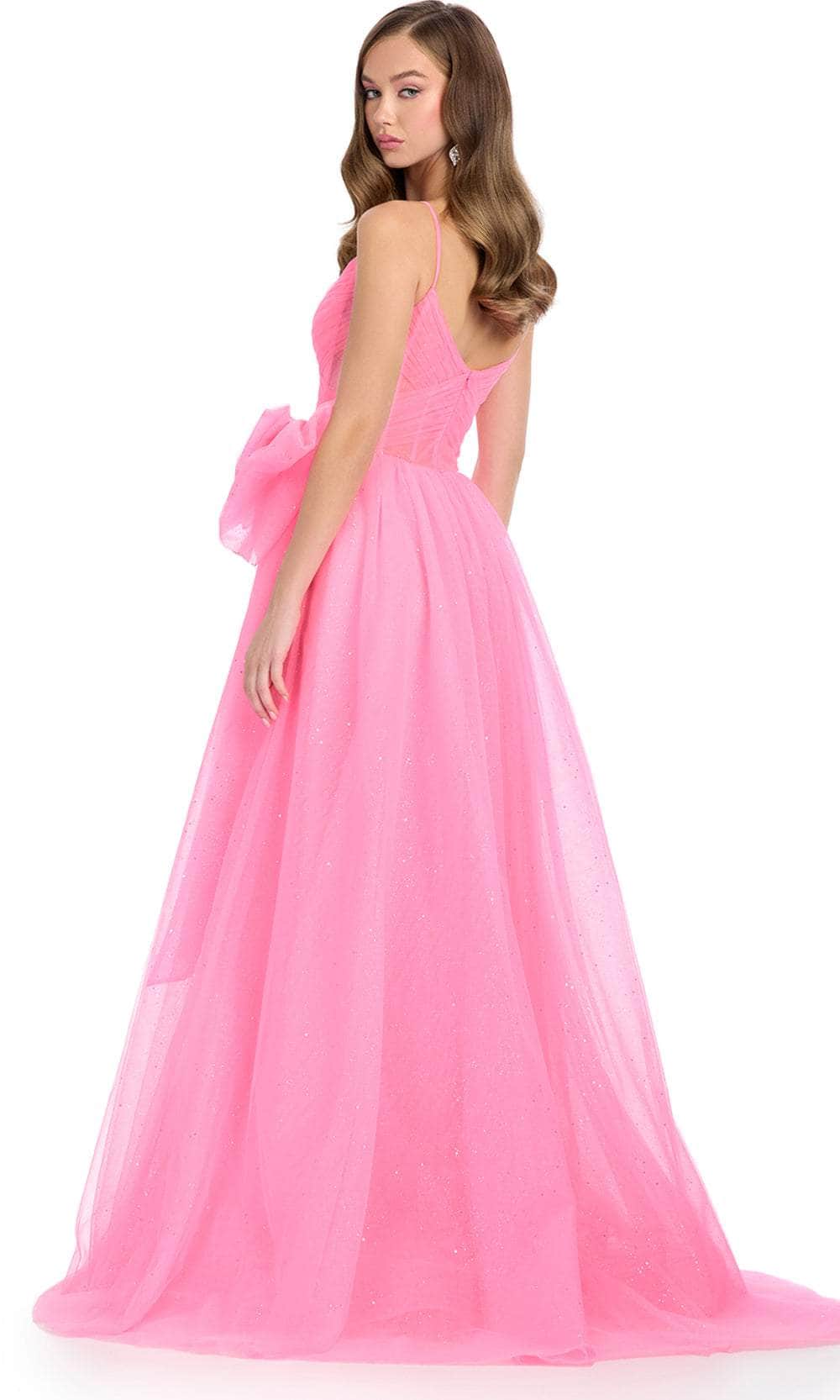 Ashley Lauren 11841 - Sweetheart Glitter Prom Dress with Bow Special Occasion Dress
