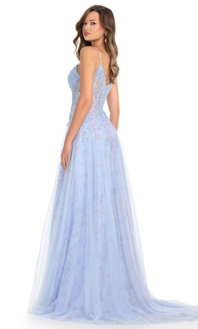 Ashley Lauren 11849 - Applique Adorned A-Line Prom Gown Prom Dress