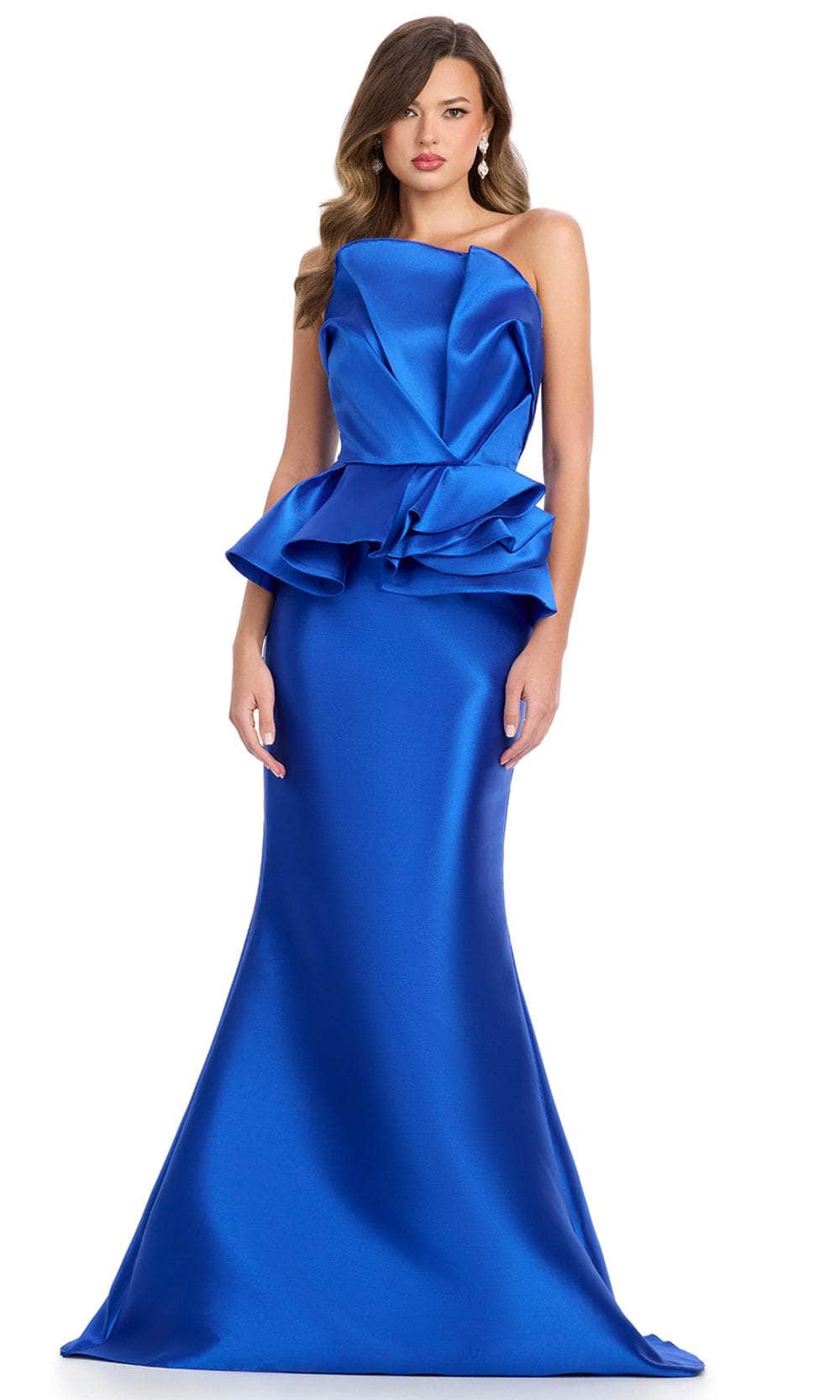 Ashley Lauren 11874 - Strapless Peplum Waist Prom Dress Prom Dress
