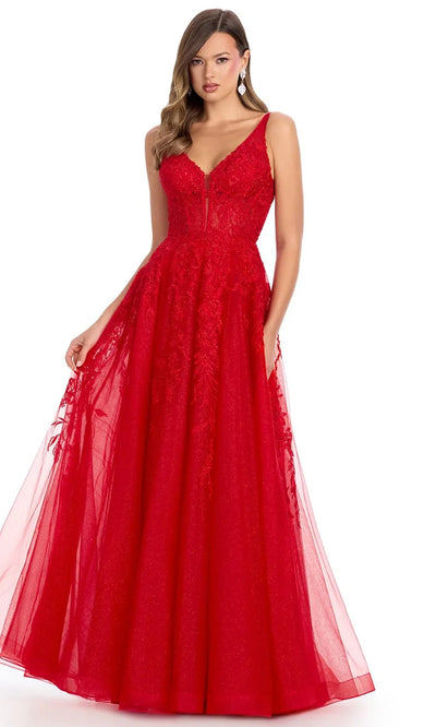 Ashley Lauren 11892 - Scoop Back Embroidered Prom Gown Special Occasion Dress