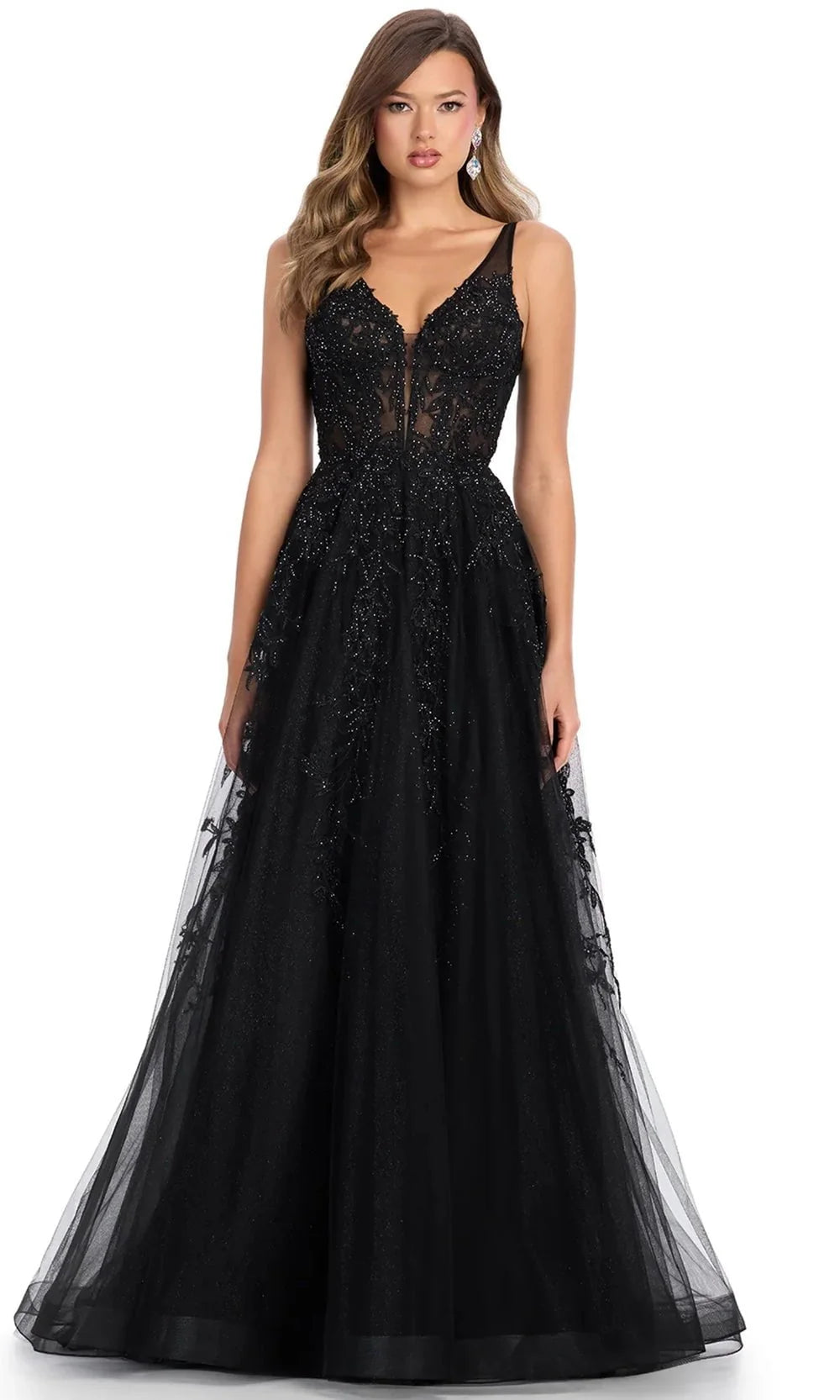 Ashley Lauren 11892 - Scoop Back Embroidered Prom Gown Special Occasion Dress