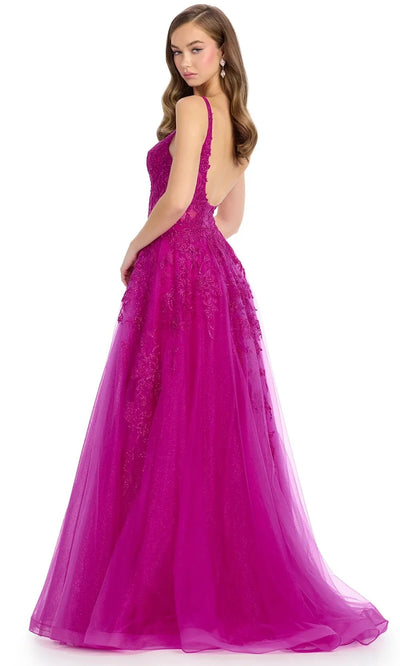Ashley Lauren 11892 - Scoop Back Embroidered Prom Gown Special Occasion Dress