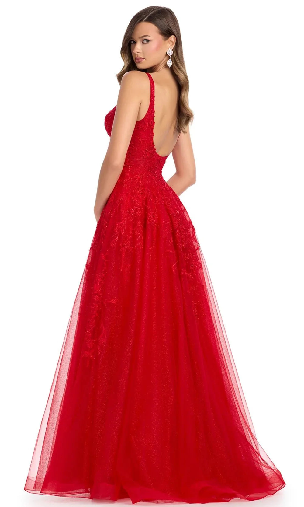 Ashley Lauren 11892 - Scoop Back Embroidered Prom Gown Special Occasion Dress