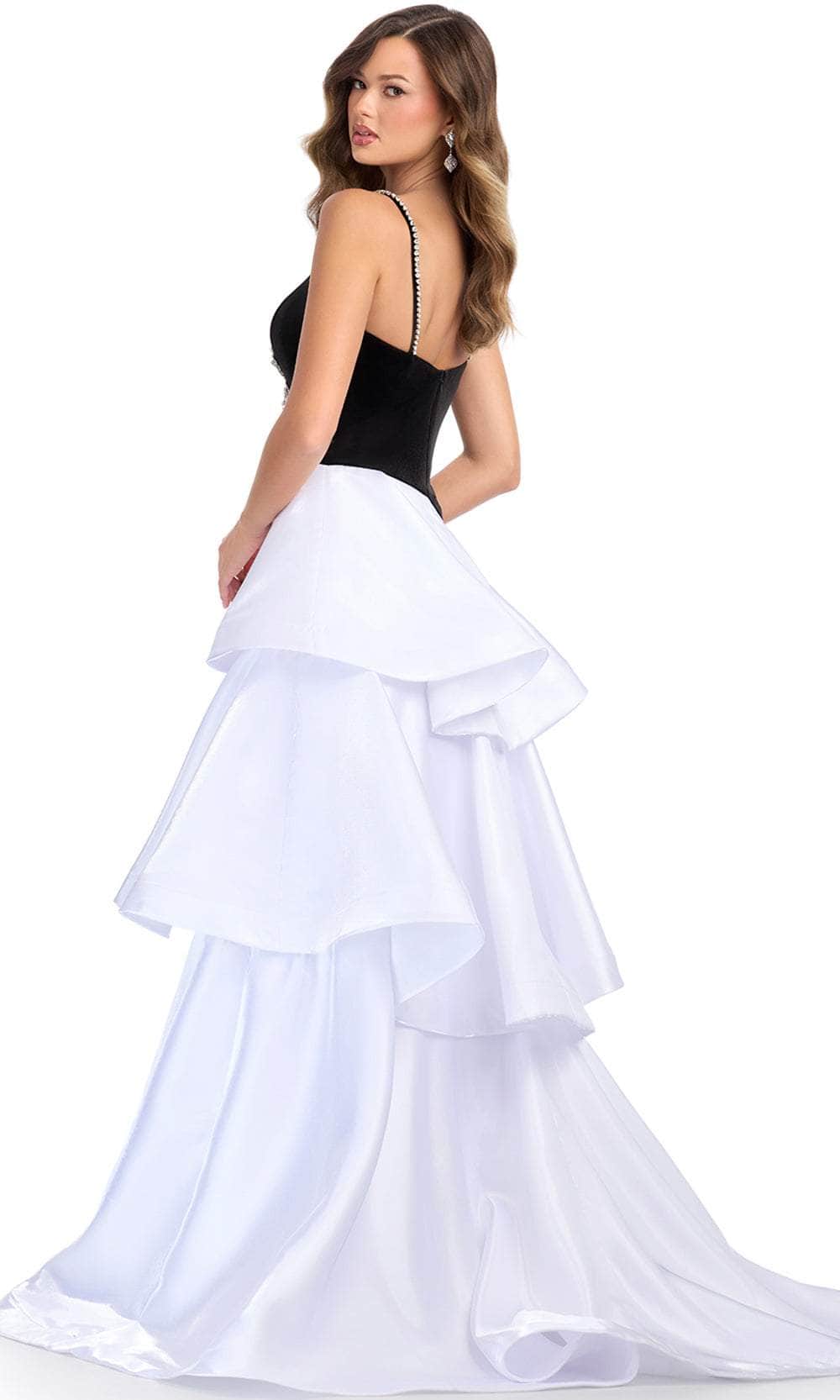 Ashley Lauren 11974 - Velvet Beaded Bow Ball Gown Ball Gowns