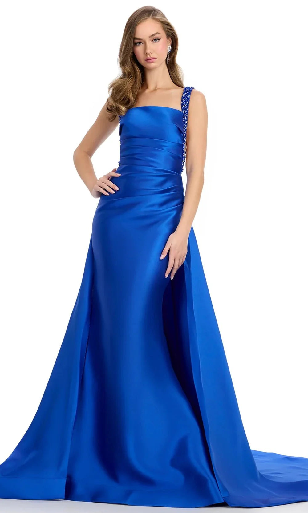Ashley Lauren 11979 - Beaded Straps Square Neck Prom Gown Prom Dress