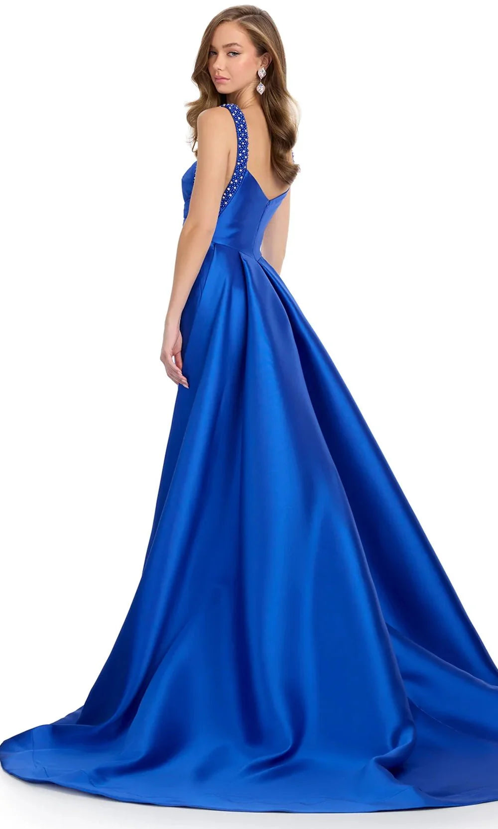 Ashley Lauren 11979 - Beaded Straps Square Neck Prom Gown Prom Dress