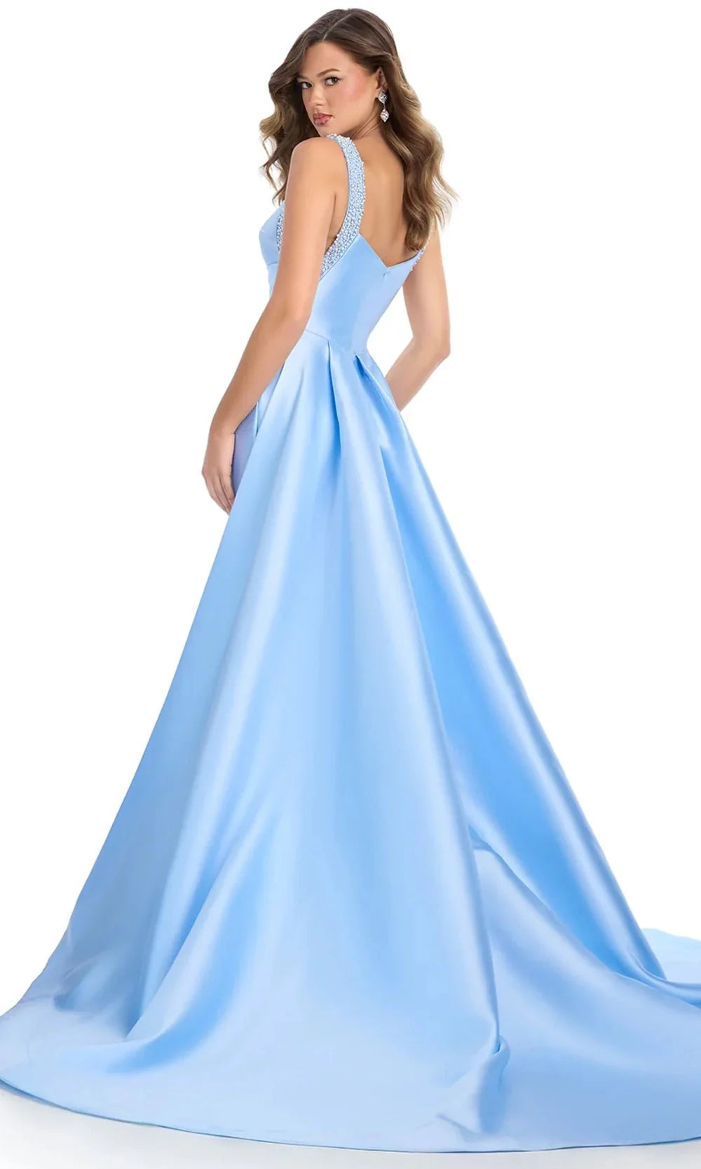 Ashley Lauren 11979 - Beaded Straps Square Neck Prom Gown Prom Dress