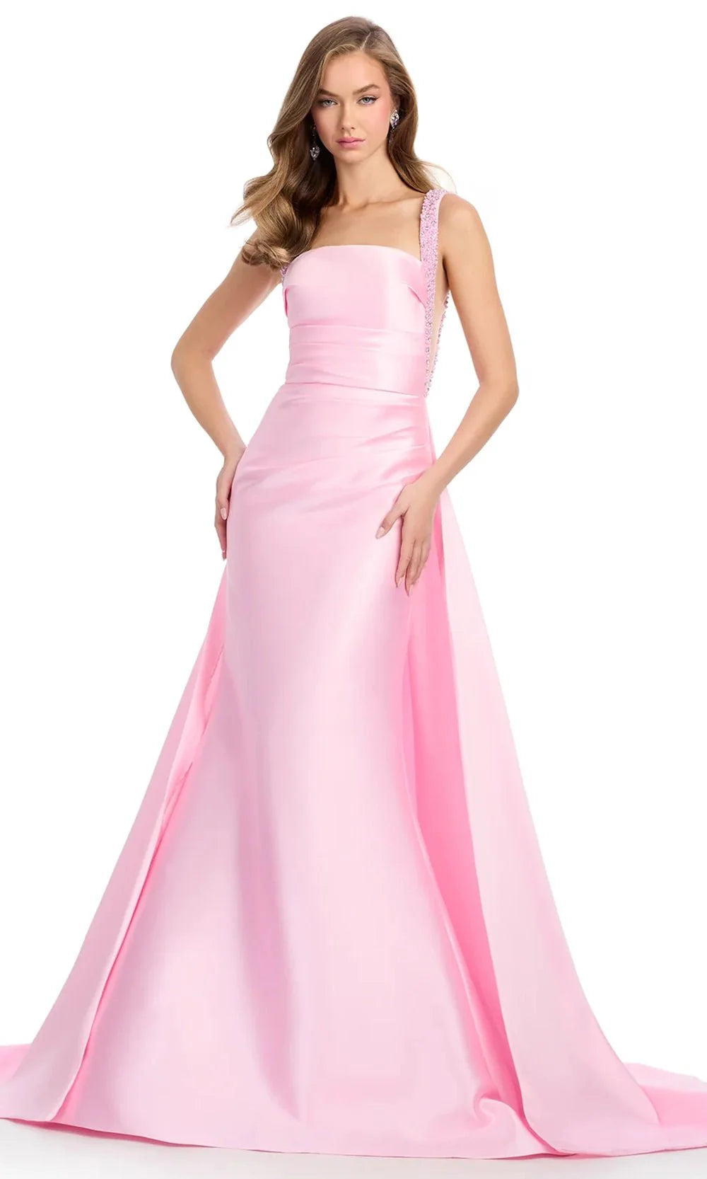 Ashley Lauren 11979 - Beaded Straps Square Neck Prom Gown Prom Dress