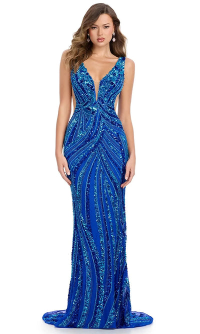 Ashley Lauren 11980 - Sleeveless Mesh Side Prom Gown Prom Dress