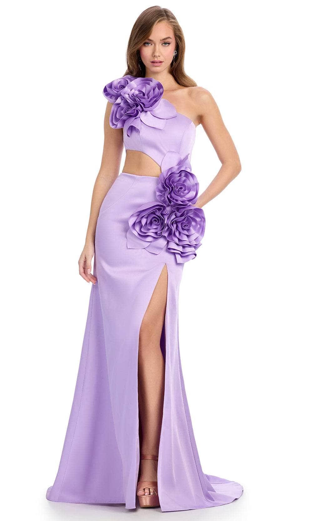 Ashley Lauren 12015 - Cutout Waist Floral Prom Dress Special Occasion Dress