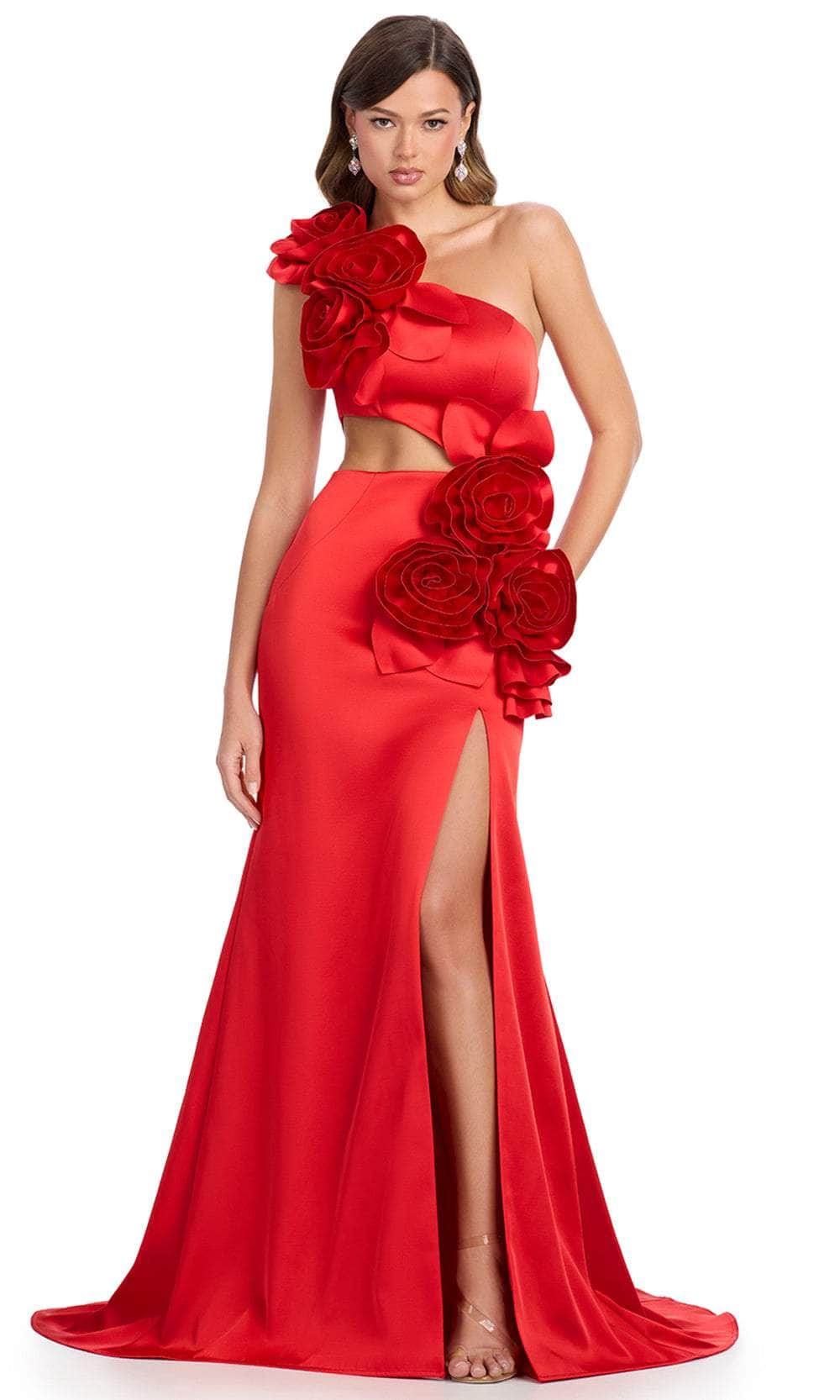 Ashley Lauren 12015 - Cutout Waist Floral Prom Dress Special Occasion Dress