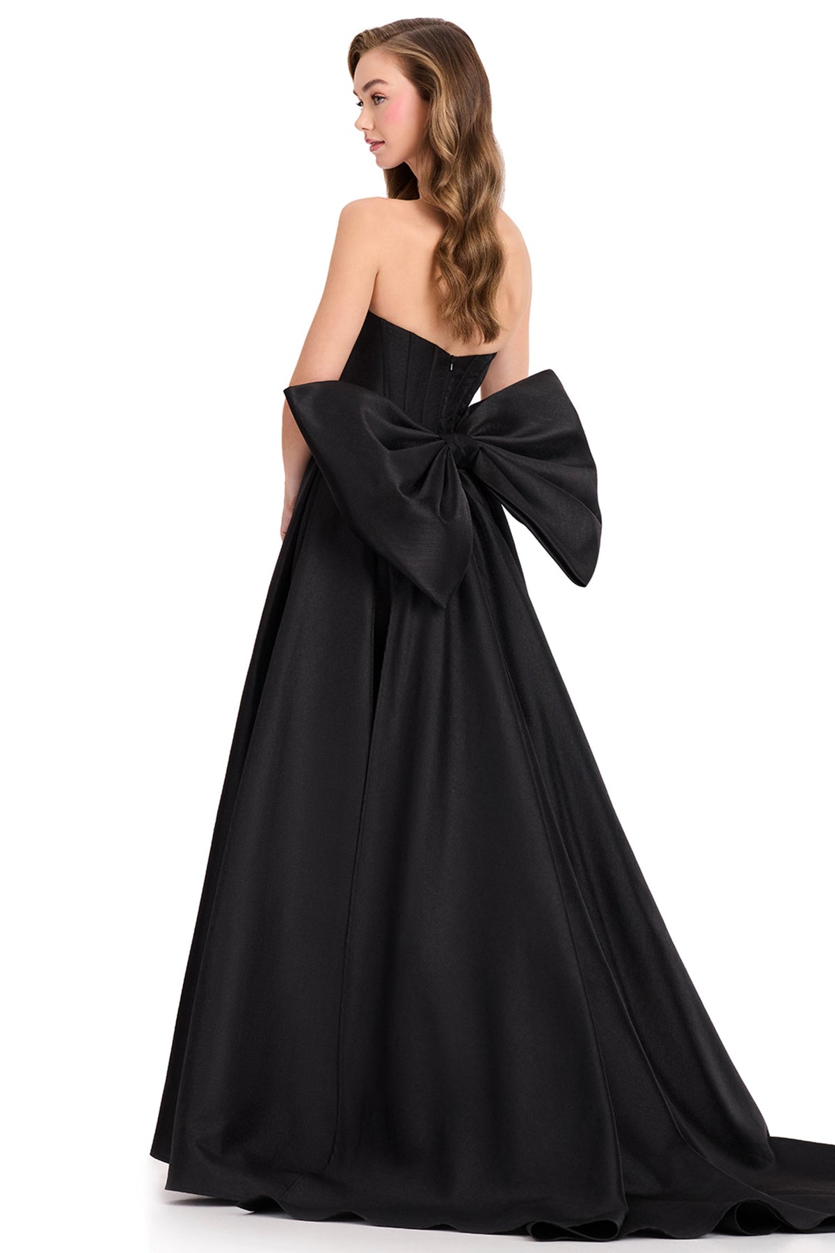 Ashley Lauren 12387 - Sweetheart Basque Prom Gown with Bow