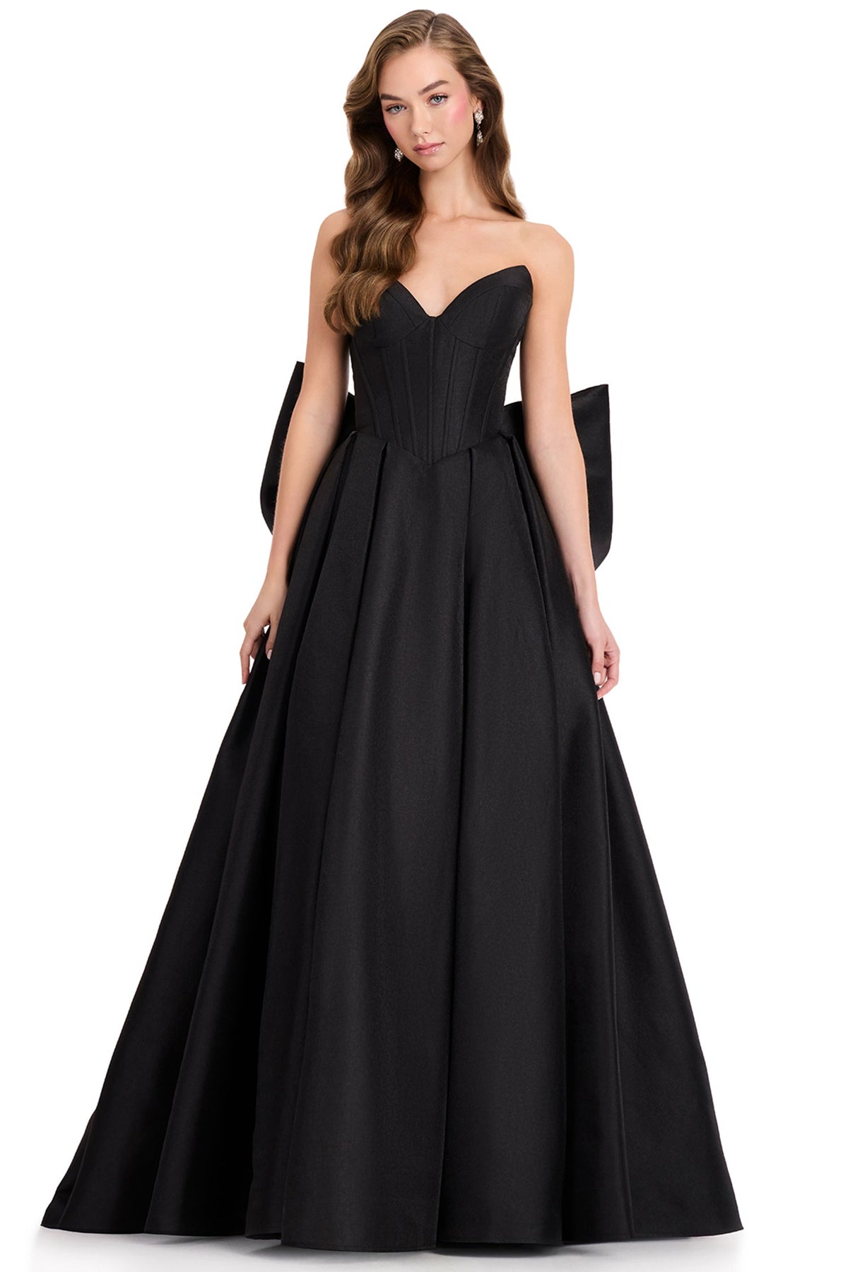 Ashley Lauren 12387 - Sweetheart Basque Prom Gown with Bow