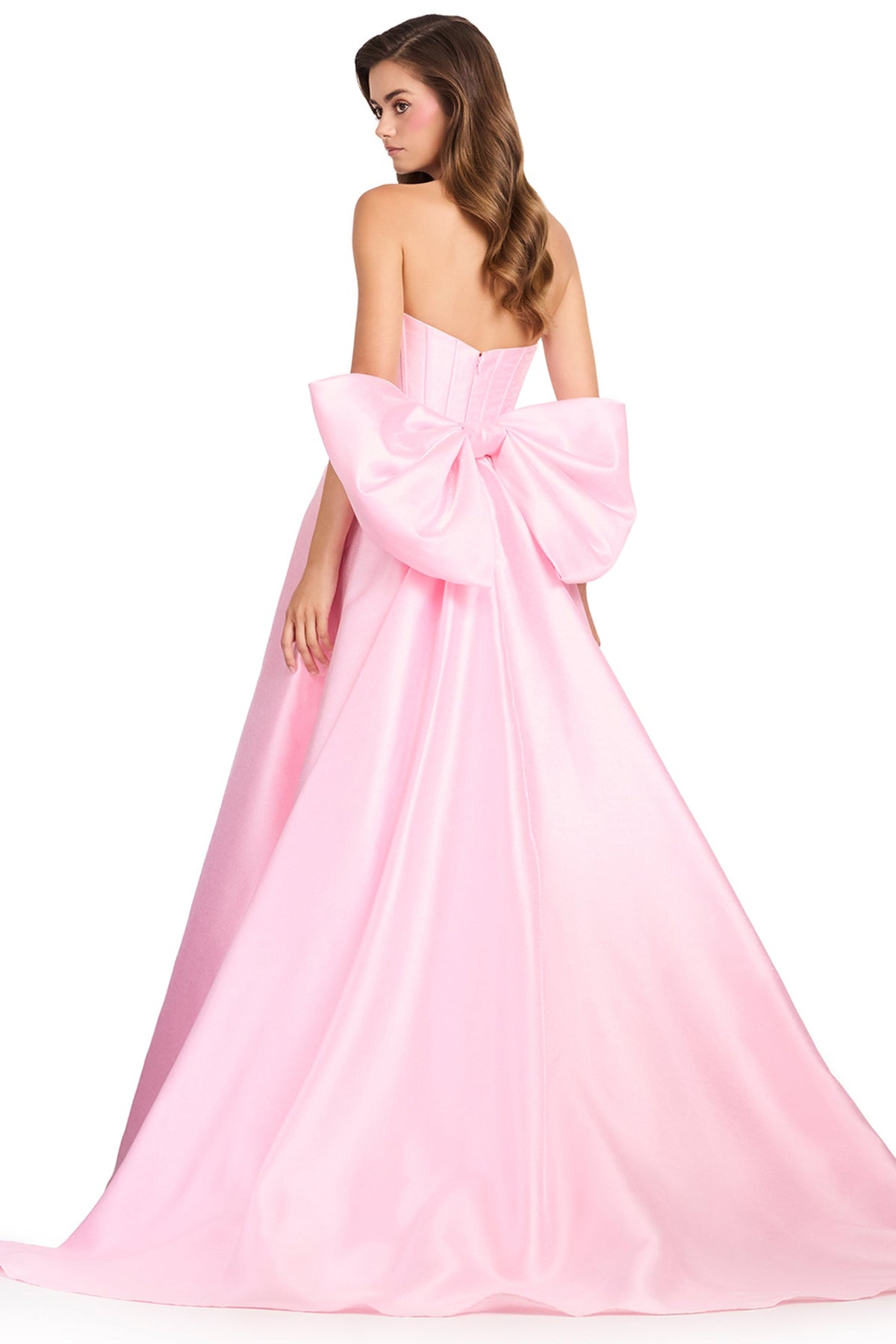 Ashley Lauren 12387 - Sweetheart Basque Prom Gown with Bow