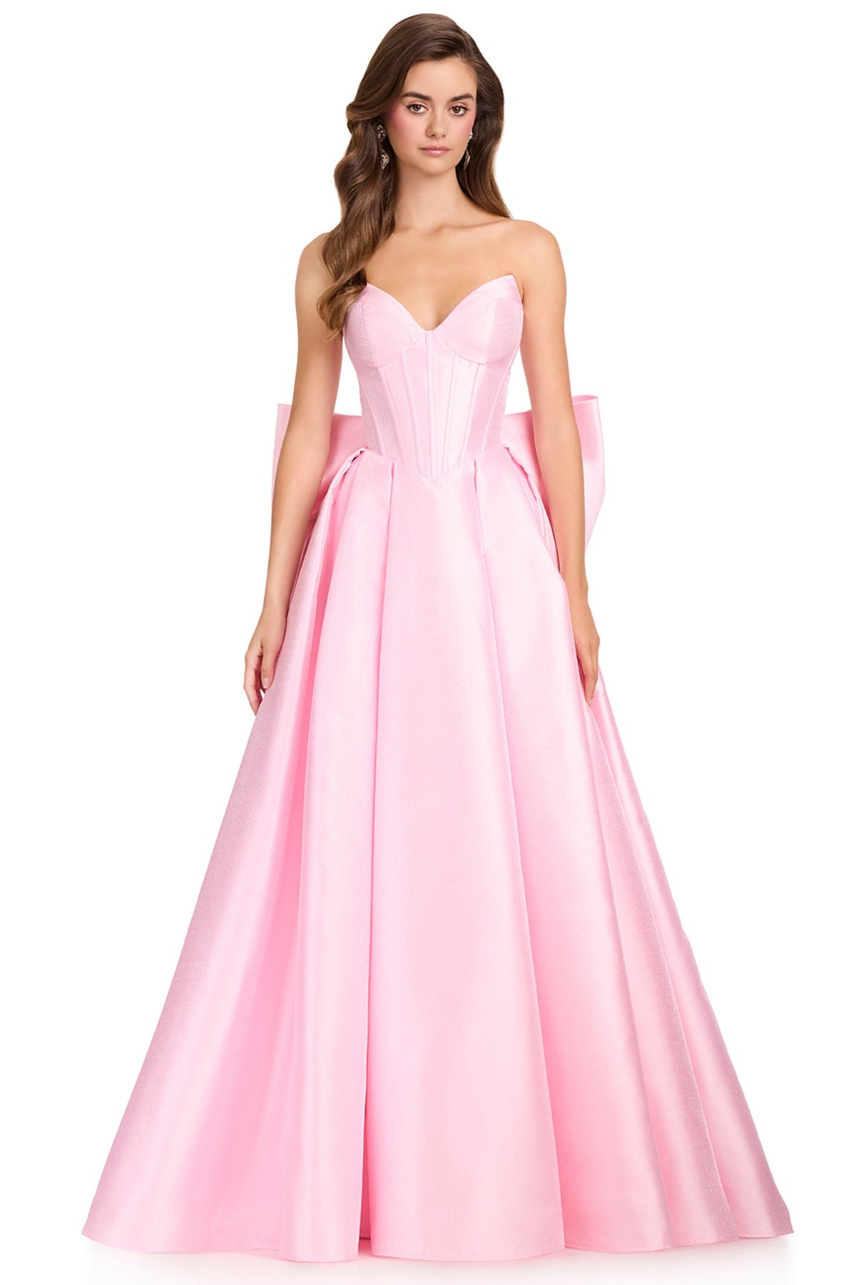 Ashley Lauren 12387 - Sweetheart Basque Prom Gown with Bow