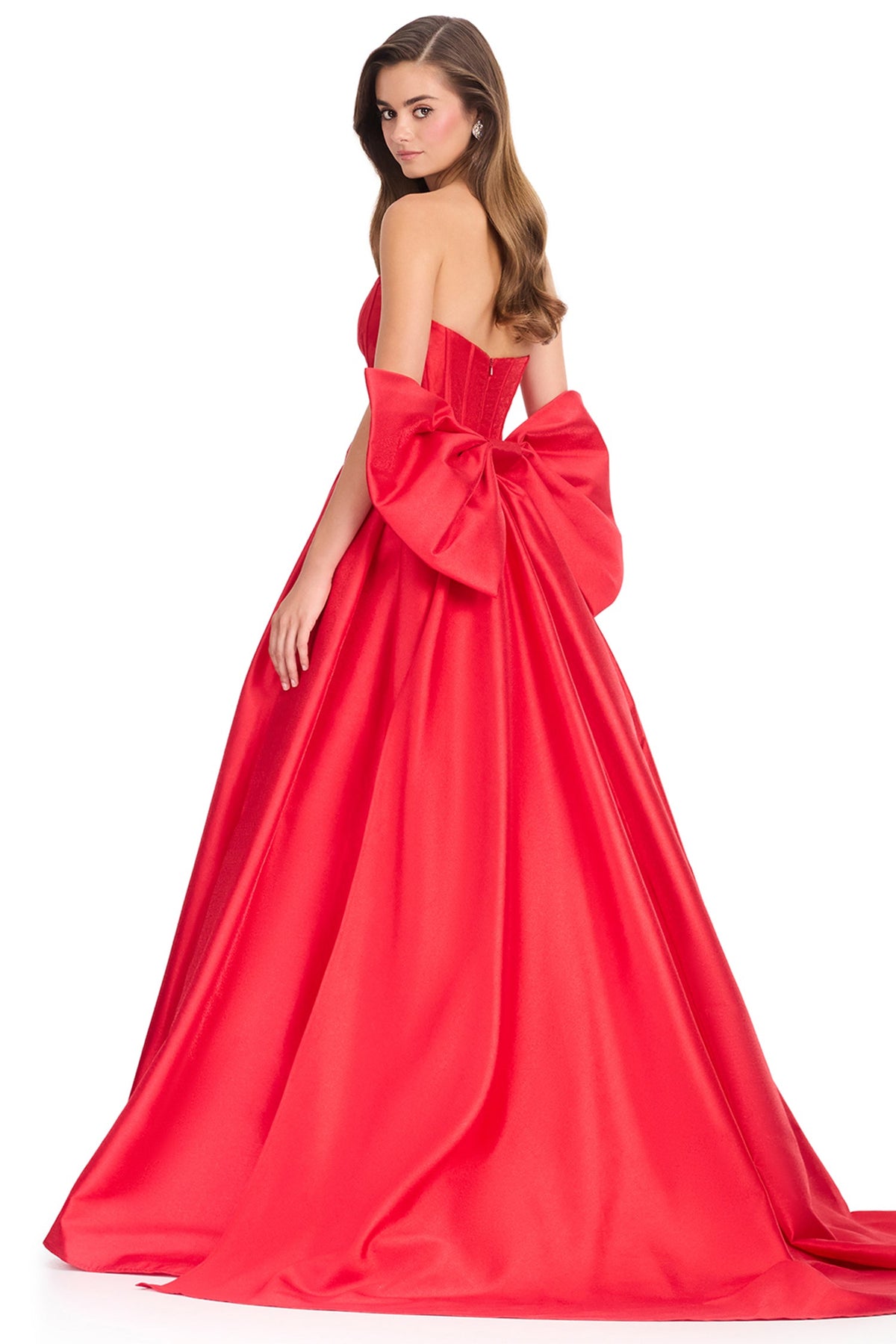 Ashley Lauren 12387 - Sweetheart Basque Prom Gown with Bow