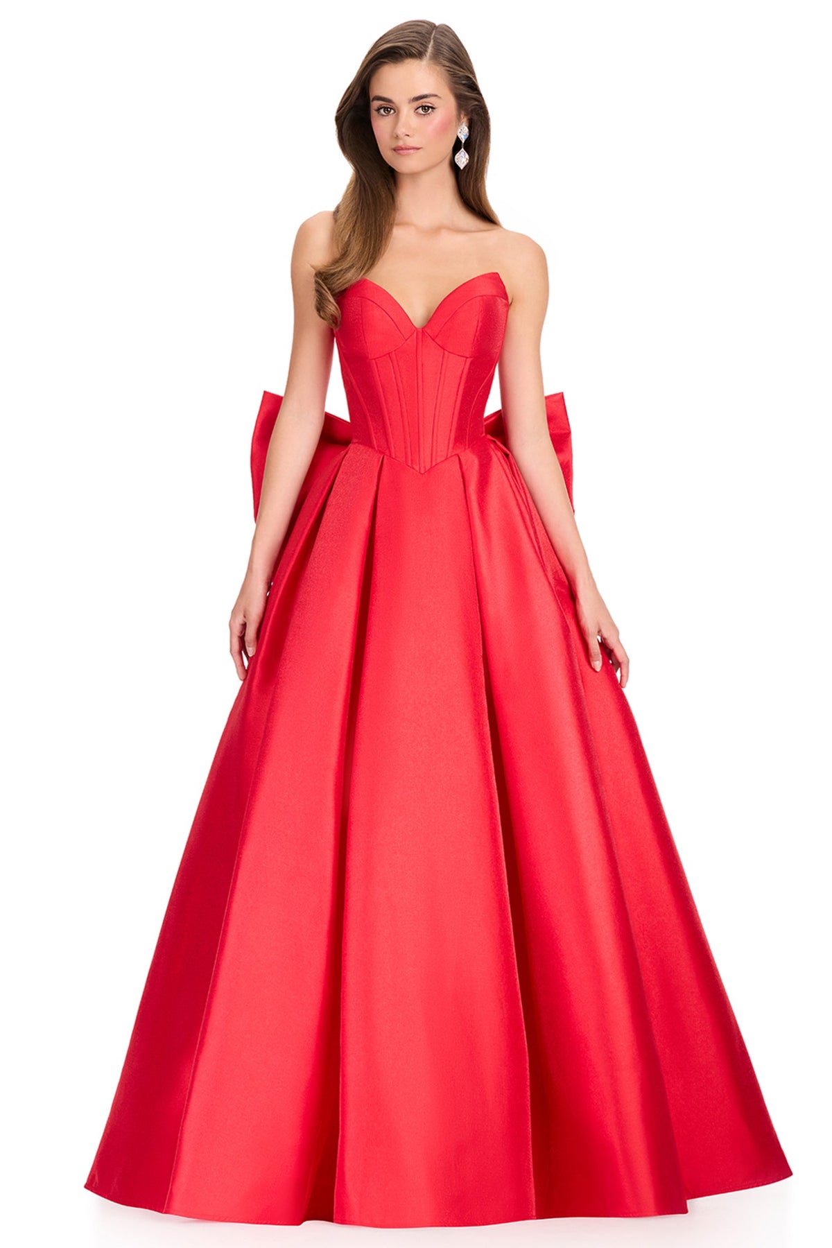 Ashley Lauren 12387 - Sweetheart Basque Prom Gown with Bow