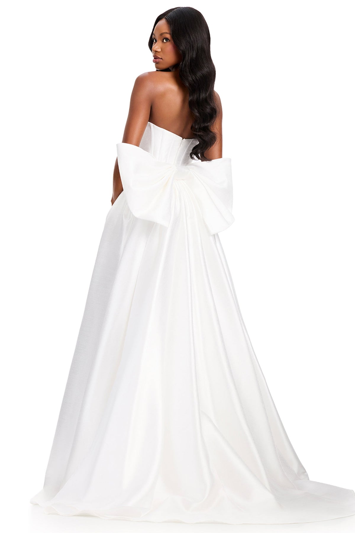 Ashley Lauren 12387 - Sweetheart Basque Prom Gown with Bow