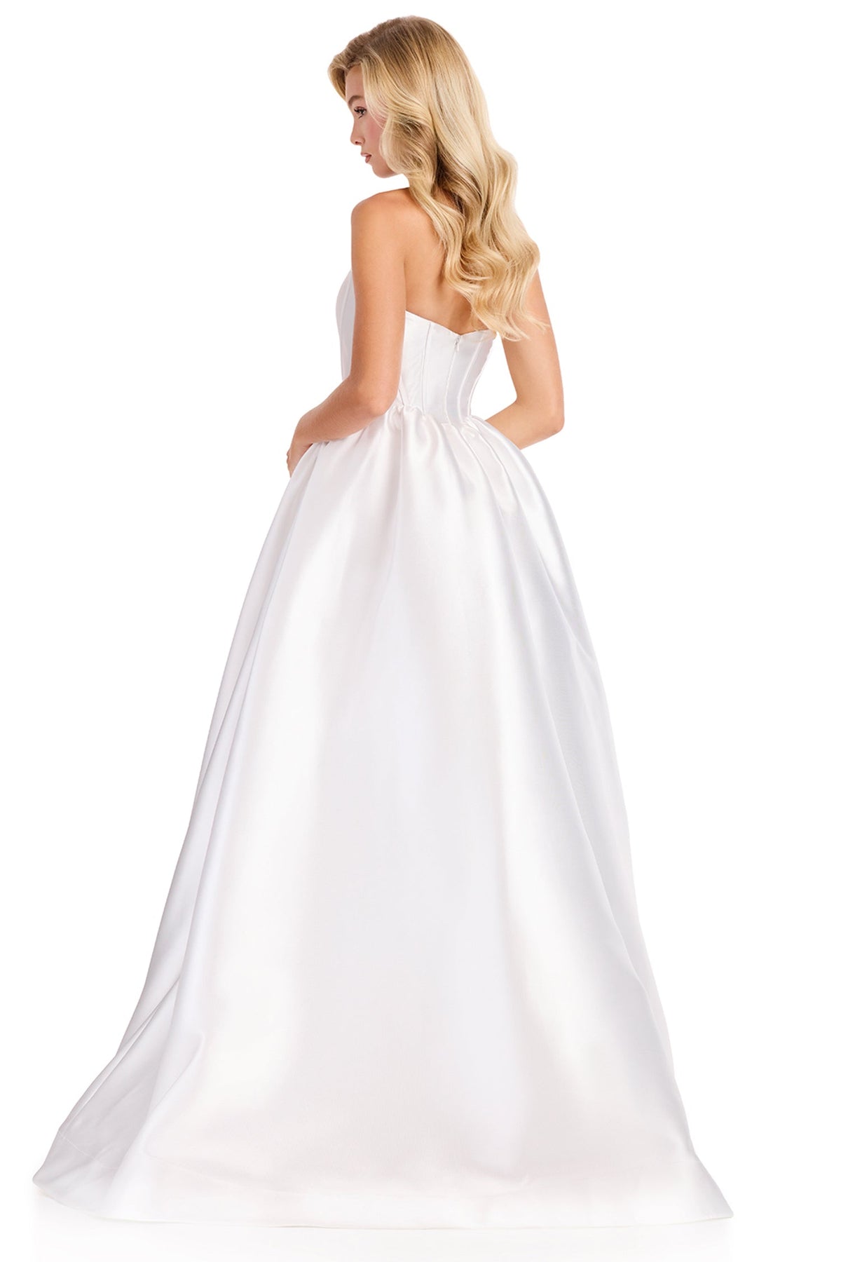 Ashley Lauren 12397 - Embellished Choker Strapless Mikado Prom Gown