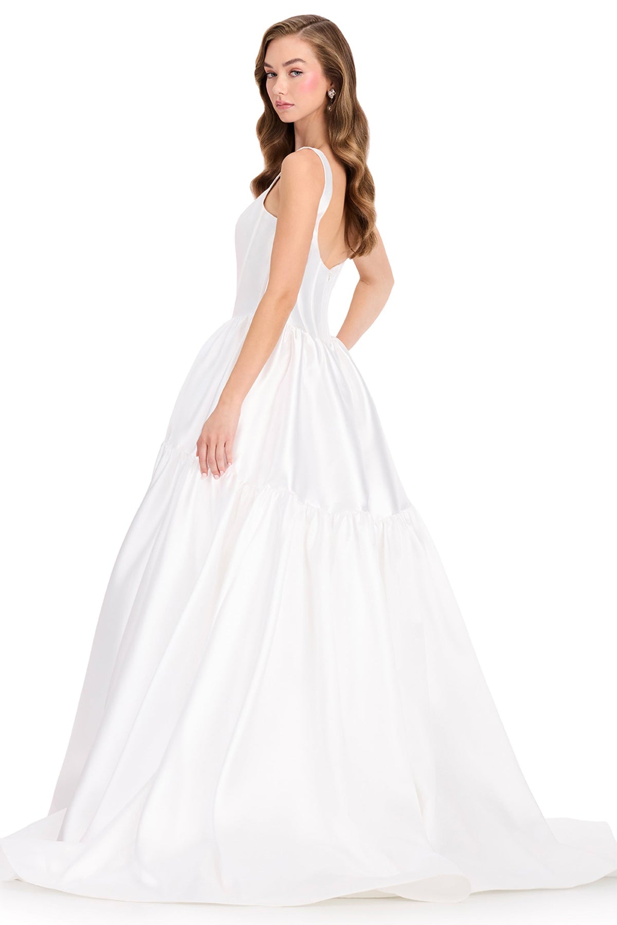 Ashley Lauren 12398 - Corseted Bodice Tiered Prom Ballgown