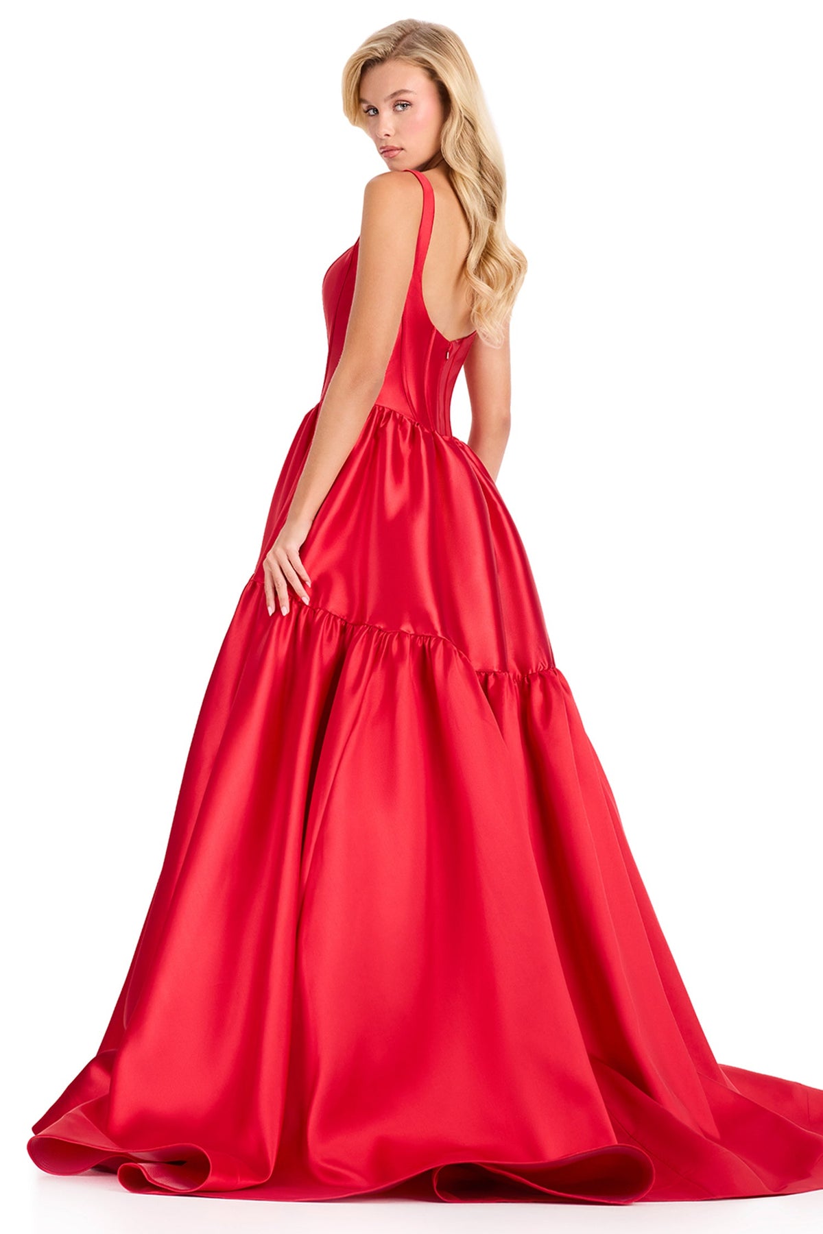 Ashley Lauren 12398 - Corseted Bodice Tiered Prom Ballgown