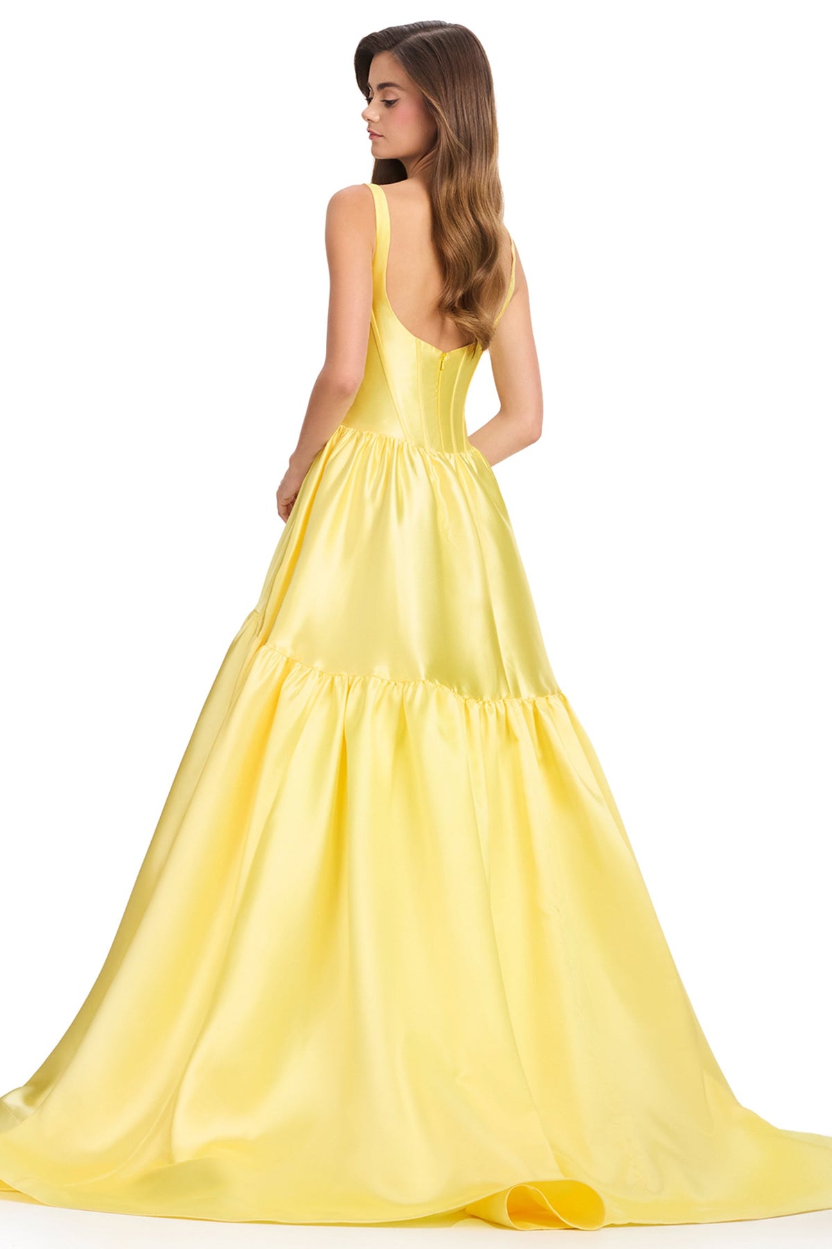 Ashley Lauren 12398 - Corseted Bodice Tiered Prom Ballgown