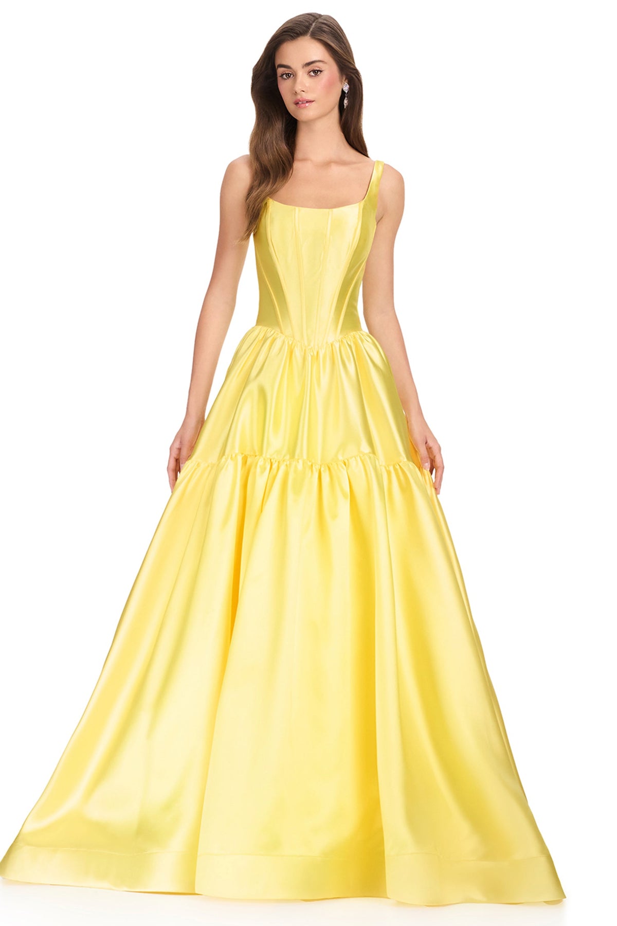 Ashley Lauren 12398 - Corseted Bodice Tiered Prom Ballgown