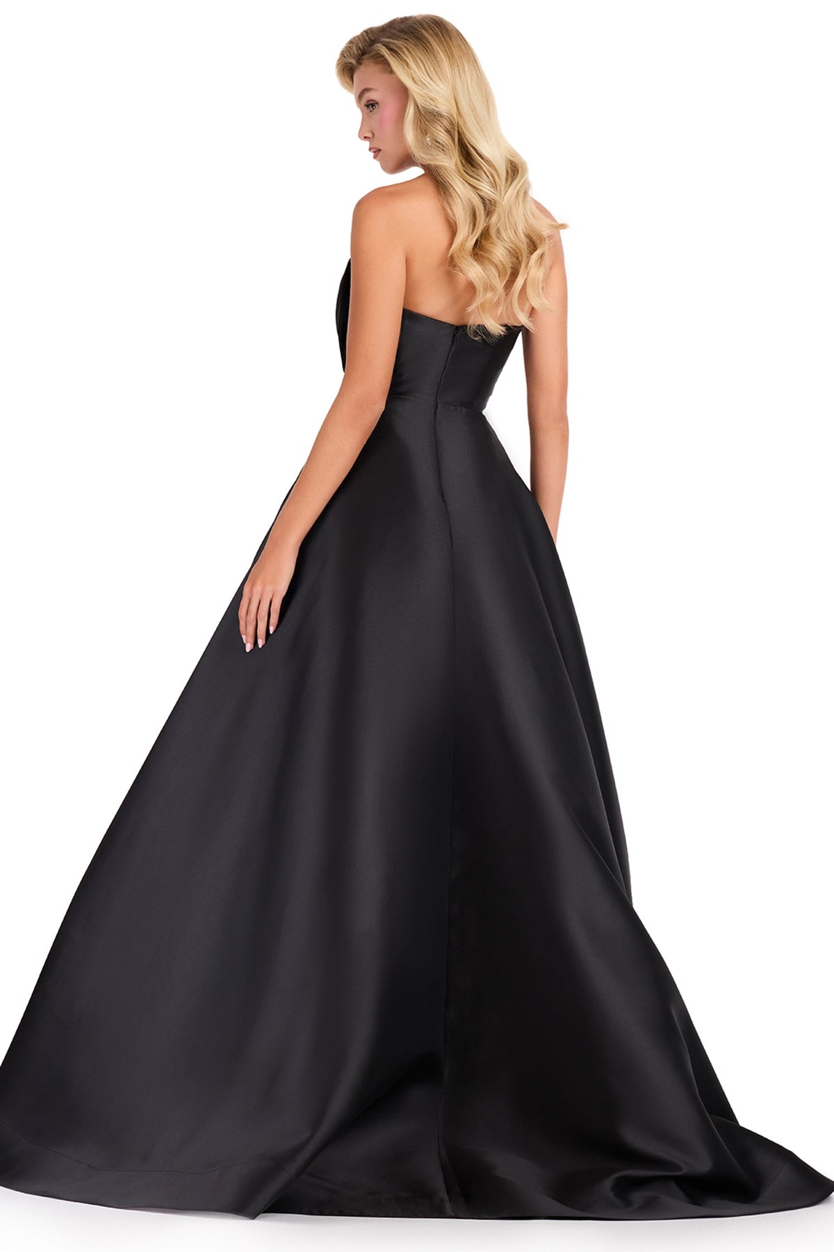 Ashley Lauren 12401 - Oversized Bow Strapless Minimalist Prom Gown
