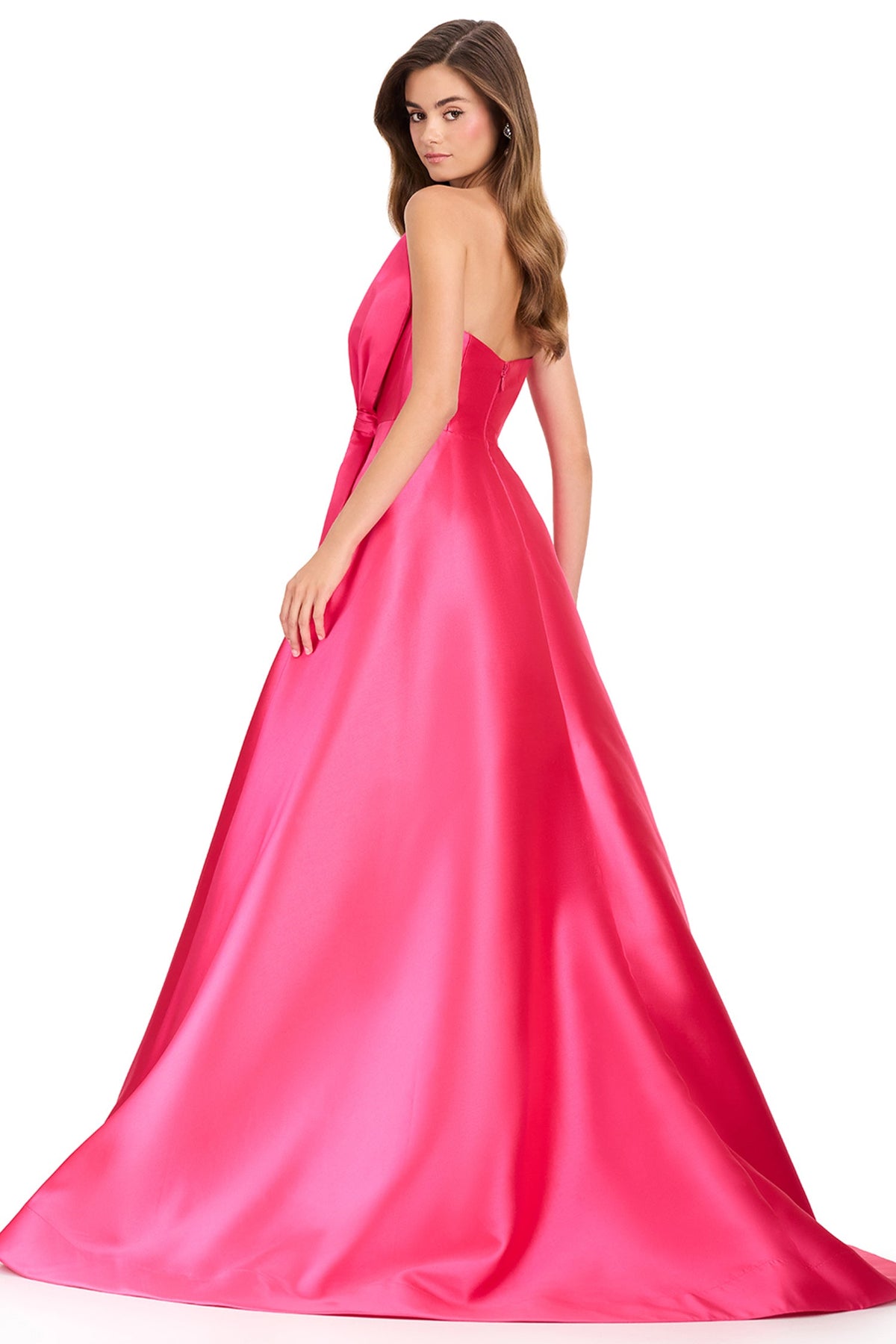 Ashley Lauren 12401 - Oversized Bow Strapless Minimalist Prom Gown
