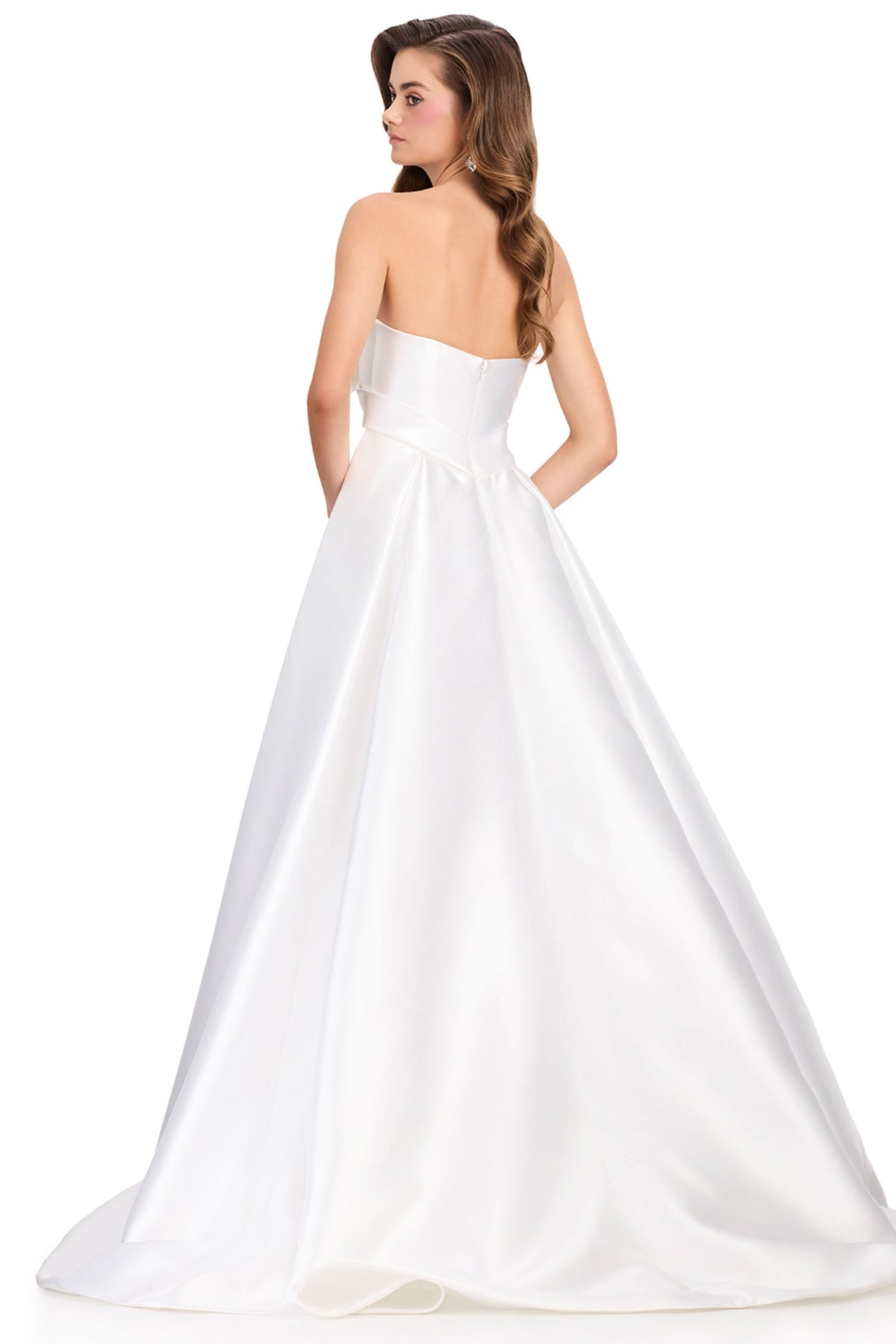 Ashley Lauren 12405 - Bow Detail Sweetheart Mikado Prom Gown