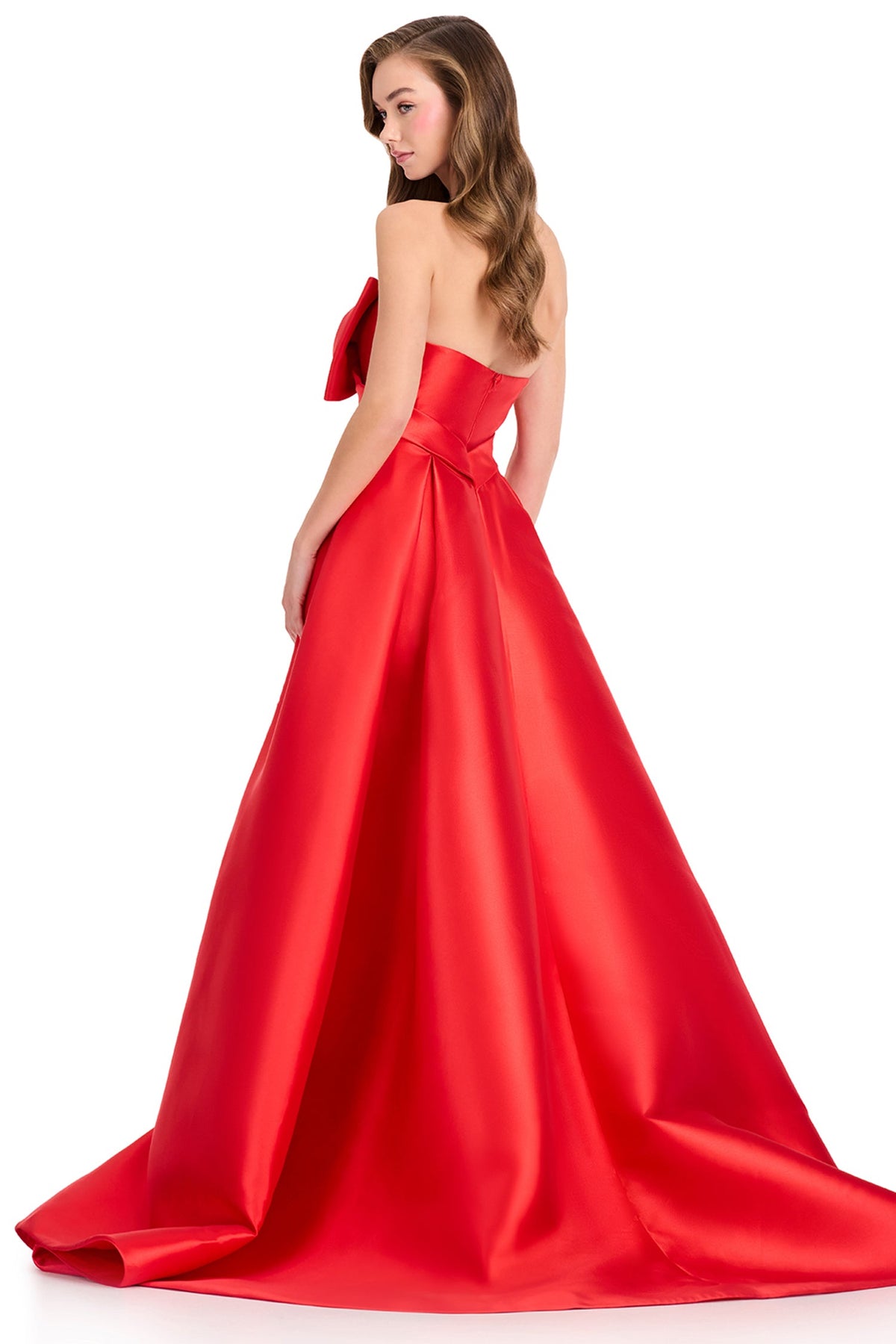 Ashley Lauren 12405 - Bow Detail Sweetheart Mikado Prom Gown
