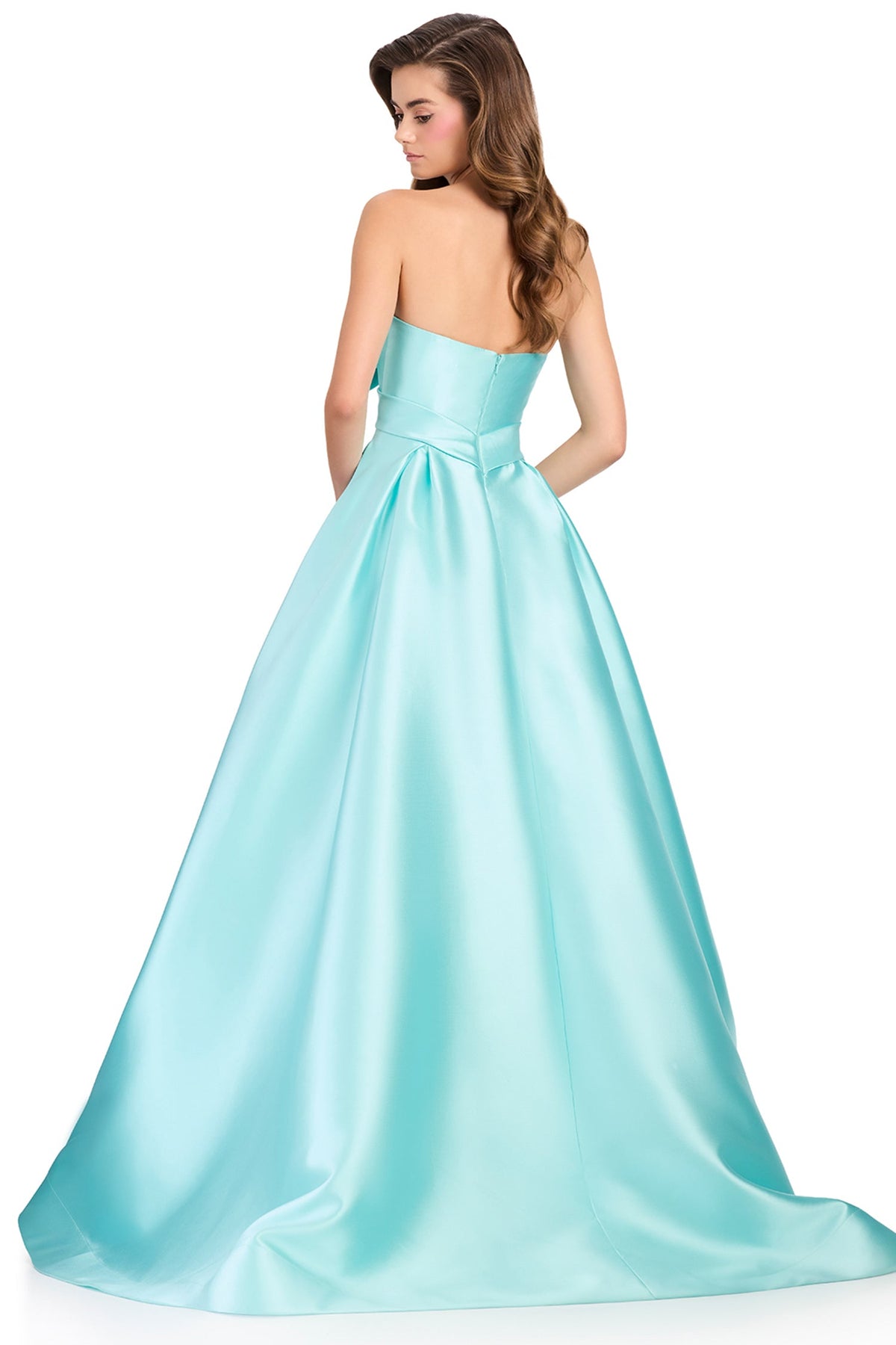 Ashley Lauren 12406 - Bow Neckline Strapless Prom Gown