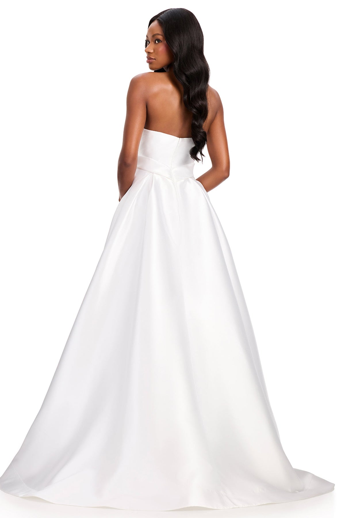 Ashley Lauren 12406 - Bow Neckline Strapless Prom Gown