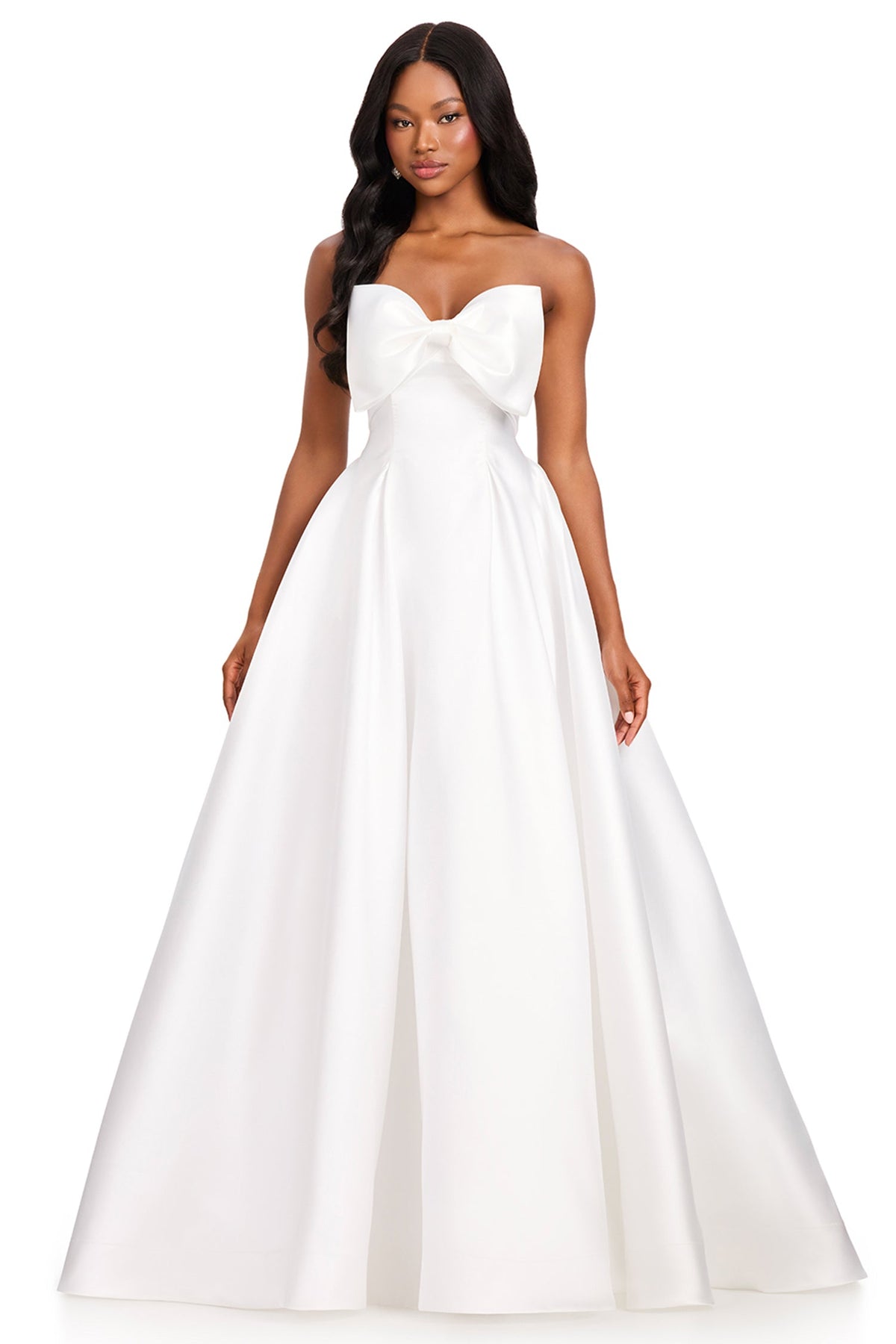 Ashley Lauren 12406 - Bow Neckline Strapless Prom Gown