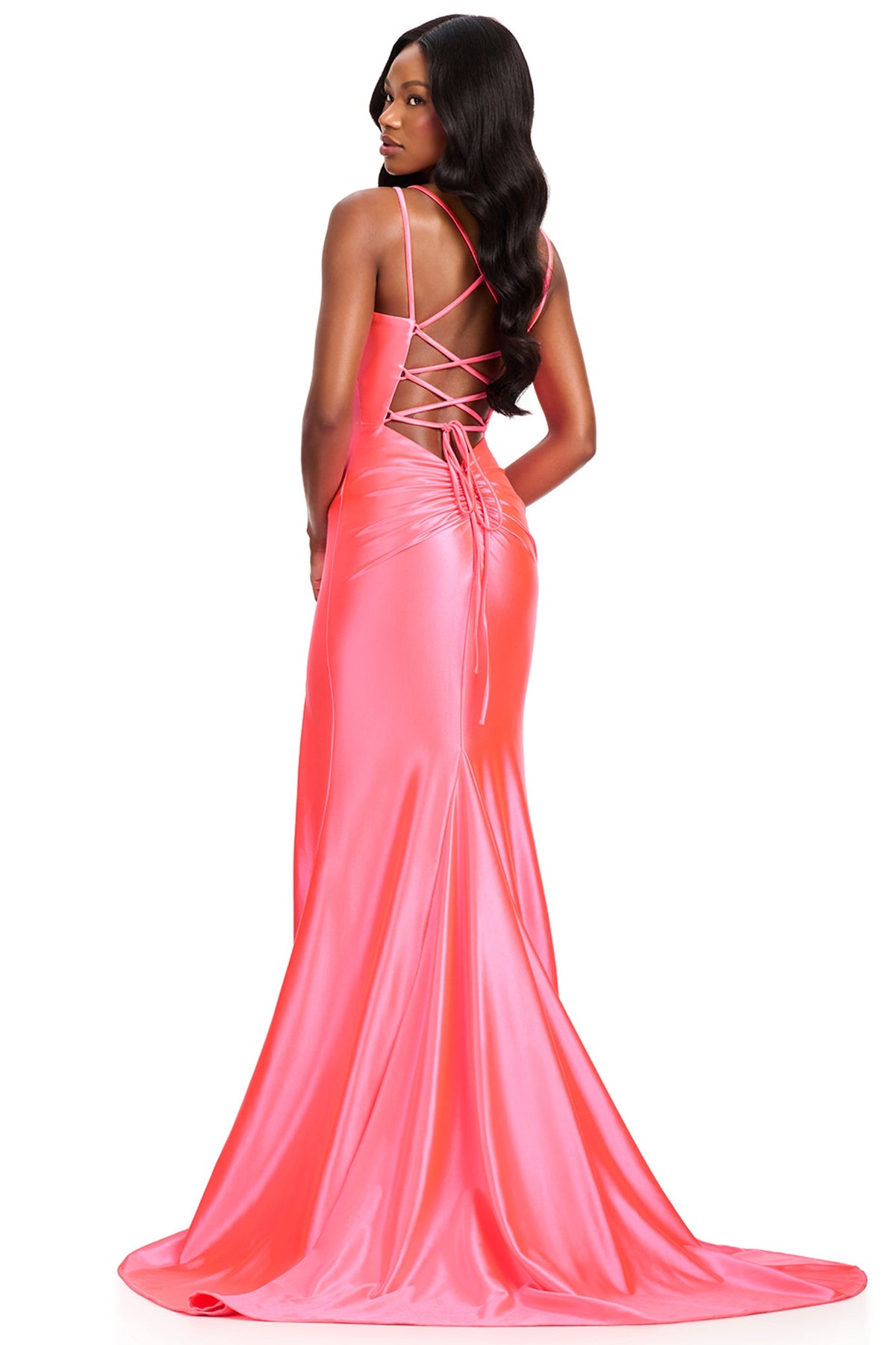 Ashley Lauren 12417 - Sweetheart Double Strap Prom Gown with Slit