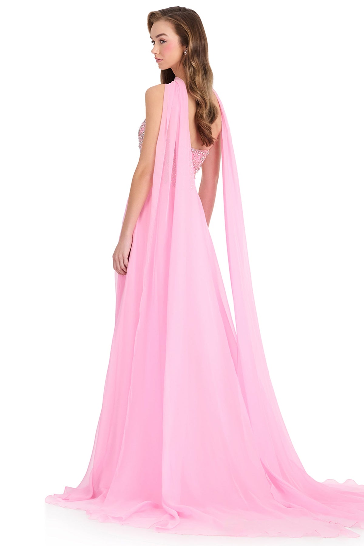 Ashley Lauren 12420 - Sweetheart Embellished Chiffon A-Line Prom Gown